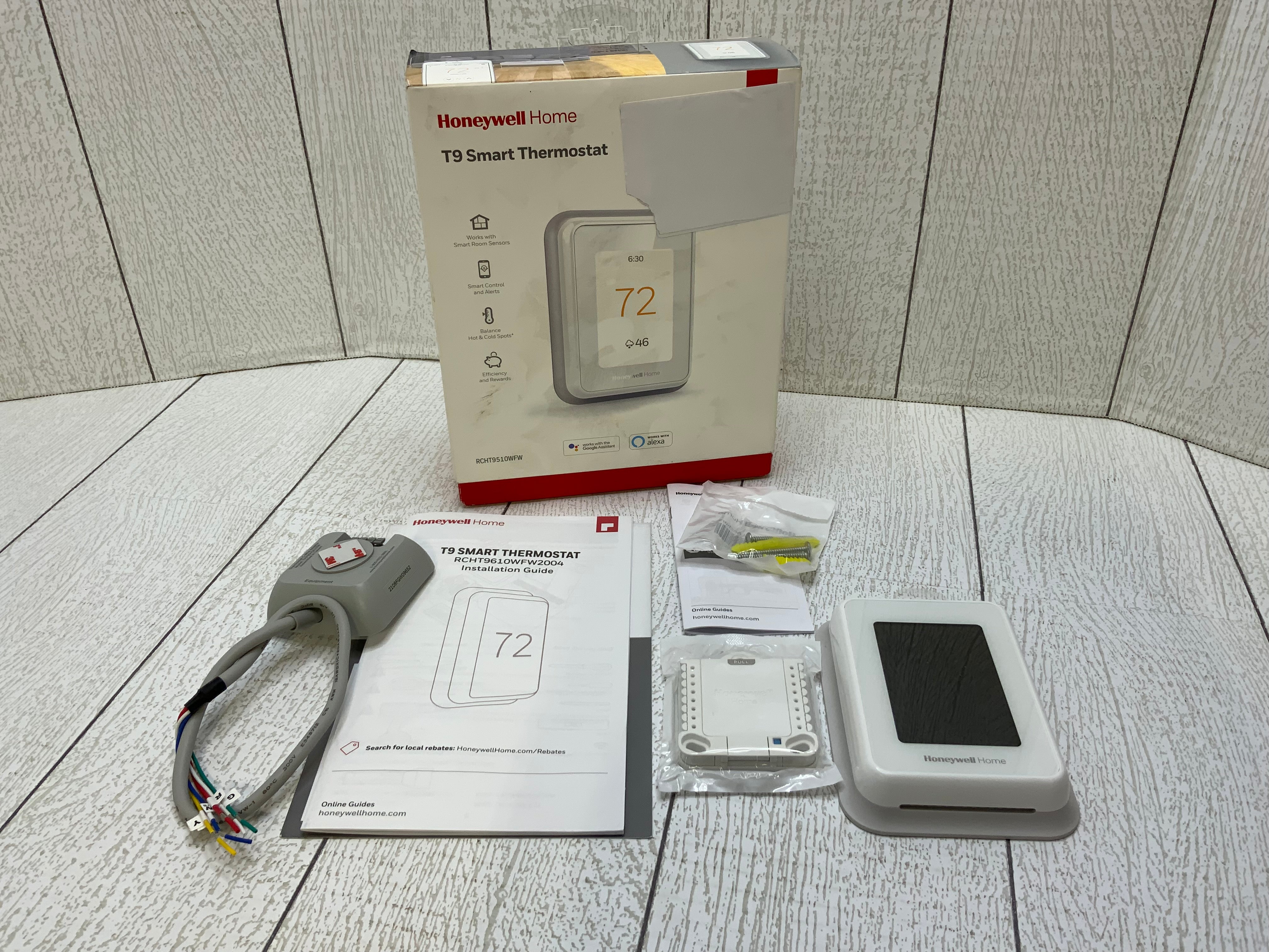 Honeywell Home T9 WiFi Smart Thermostat, Smart Room Sensor Ready (7922909577454)
